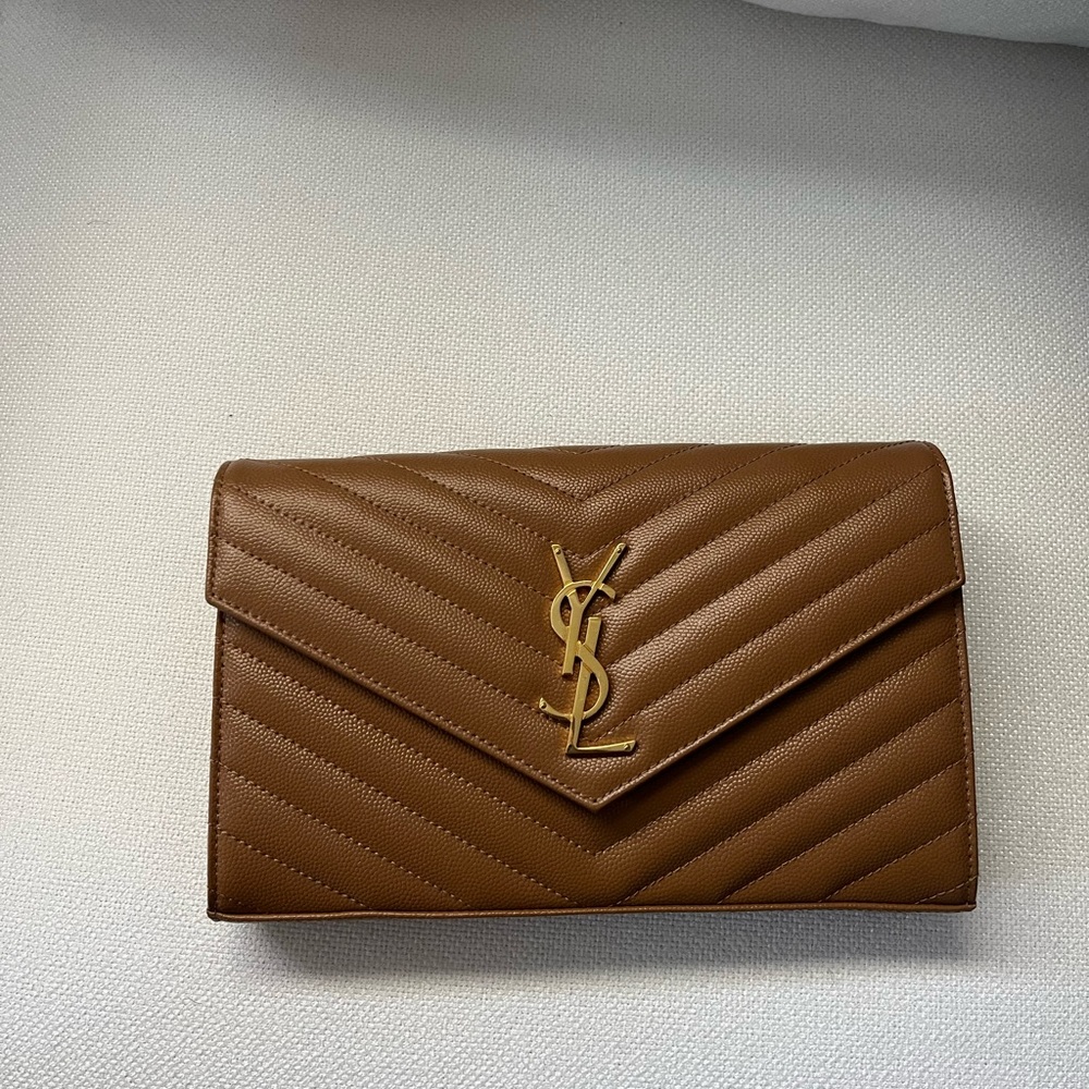 Authentic Ysl Monogram Large Wallet On Chain - image 4